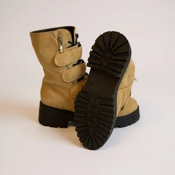 Free People Tan Lace-Up Boots - Picture 5 of 6